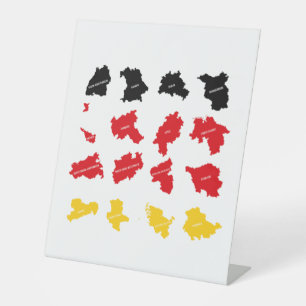 Signe De Table Drapeau des États allemands