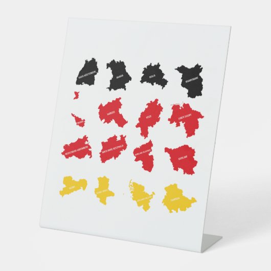 Signe De Table Drapeau des États allemands (Recto)