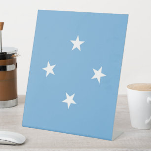 Signe De Table Drapeau des États fédérés de Micronésie