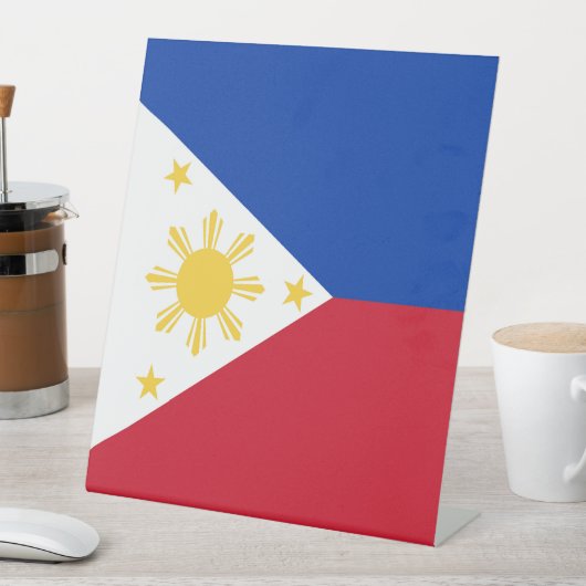 Signe De Table drapeau des Philippines (In SItu)