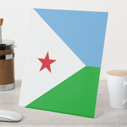 Signe De Table Drapeau Djibouti (In SItu)