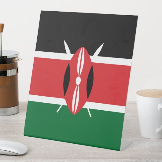 Signe De Table Drapeau du Kenya (In SItu)
