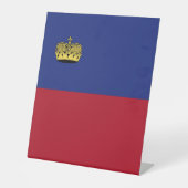 Signe De Table Drapeau du Liechtenstein (Recto)