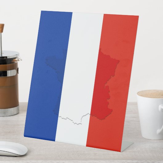 Signe De Table drapeau français (In SItu)