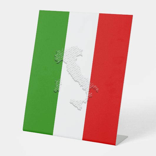 Signe De Table Drapeau italien (Recto)
