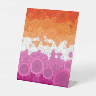Signe De Table Drapeau Super bohème Bubbly Lesbian Pride Abstrait