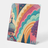 Signe De Table Dreamscape Rainbow Dome Pedestal Sign – Customize (Recto)