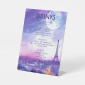 Signe De Table Drinks Menu Amour Éternel à la Parisienne  (Recto)