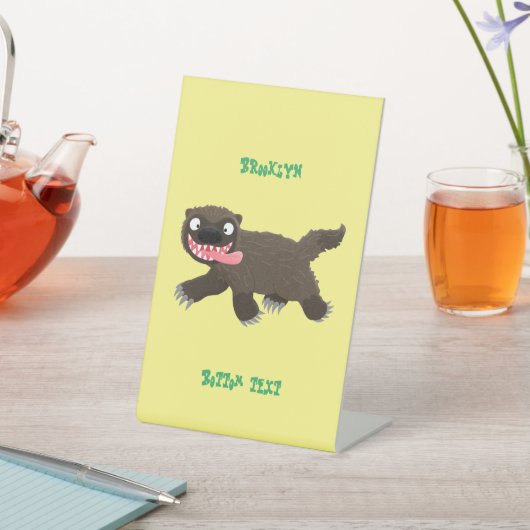 Signe De Table Drôle animal avide de carcajou (In SItu)