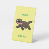 Signe De Table Drôle animal avide de carcajou (Recto)