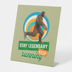 Signe De Table Drôle de motivation de course de Bigfoot