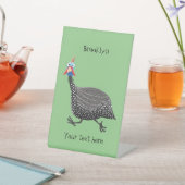 Signe De Table Drôle dessin animé d'oiseau de Guineafowl (In SItu)