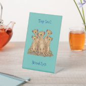 Signe De Table Drôle dessin de la famille meerkat (In SItu)