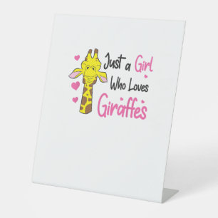 Signe De Table Drôle Giraffe Girl Just A Girl Who Love Giraffes