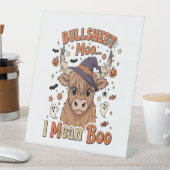 Signe De Table Drôle Halloween Vache Bullsheet Je Veux Dire (In SItu)