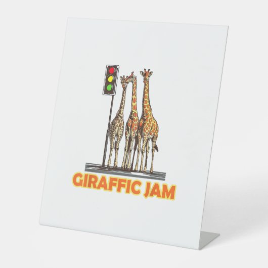 Signe De Table Drôle Jam de la Giraffe de Pun (Recto)