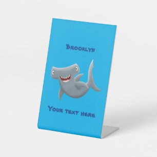 Signe De Table Drôle mignon requin marteau dessin animé