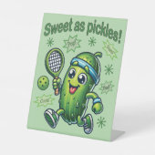 Signe De Table Drôle Mignon Sucré comme des Pickles Pickleball (Recto)