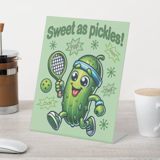 Signe De Table Drôle Mignon Sucré comme des Pickles Pickleball (In SItu)