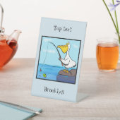 Signe De Table Drôle pélican de pêche (In SItu)