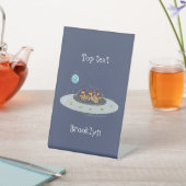 Signe De Table Drôle poule dans l'espace dessin animé (In SItu)
