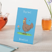 Signe De Table Drôle poulet rustique whimsical dessin animé (In SItu)