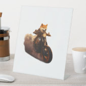 Signe De Table Drôle, Shiba Inu, Moto, Chien, Marionnette, Hommes (In SItu)