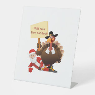 Signe De Table Drôle Thanksgiving Attends Ton Tour Gros Garçon Fu