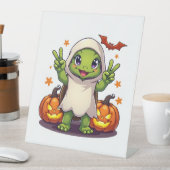 Signe De Table Drôle Turtle Ghost Citrouille Boo Halloween Kids M (In SItu)