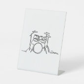 Signe De Table Drummer Music Design Drums One-Line (Recto)