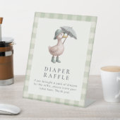 Signe De Table Duck Diaper Raffle Baby Shower Table Top (In SItu)