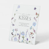 Signe De Table Dusty Blue Fleur sauvage Combien de baisers (Recto)