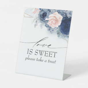 Signe De Table Dusty Blue Floral Love is Sweet Traitements