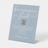 Signe De Table Dusty Blue Honeymoon Fund Code QR (Recto)