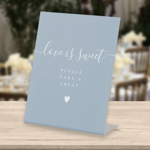 Signe De Table Dusty Blue Love Is Sweet Take A Treat Cadeau de Fa