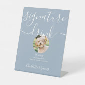 Signe De Table Dusty Blue Mariage Pet Signature Boire (Recto)