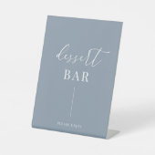 Signe De Table Dusty Blue Moderne Mariage élégant bar-dessert (Recto)