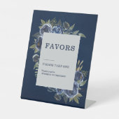 Signe De Table Dusty Blue Navy Champagne Mariage d'ivoire (Recto)