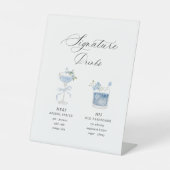 Signe De Table Dusty Blue Signature Drinks Wedding (Recto)