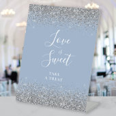 Signe De Table Dusty Blue Silver Parties scintillant Mariage L'am