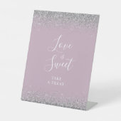 Signe De Table Dusty Lilac Silver Parties scintillant Mariage L'a (Recto)