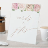 Signe De Table Dusty Rose Aquarelle Floral Cartes Cadeaux Mariage (In SItu)