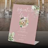 Signe De Table Dusty Rose Greenery Mariage Animaux de compagnie S