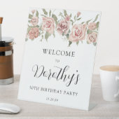 Signe De Table Dusty Rose Rose 50e anniversaire de bienvenue Tabl (In SItu)