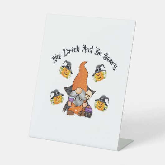 Signe De Table Eat Drink And Be Scary Basic Casual (Recto)