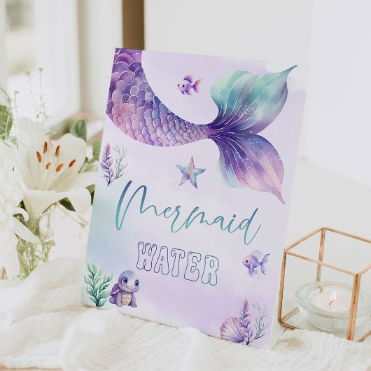 Signe De Table Eau de sirène sous la mer fête de la piscine d'ann