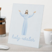 Signe De Table Eau Sainte Bleue Chrétienté Jésus (In SItu)
