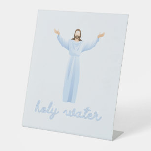 Signe De Table Eau Sainte Bleue Chrétienté Jésus
