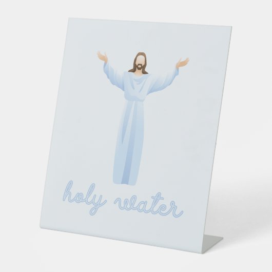 Signe De Table Eau Sainte Bleue Chrétienté Jésus (Recto)