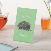 Signe De Table Echidna mignonne avec dessin animé d'abeille (In SItu)
